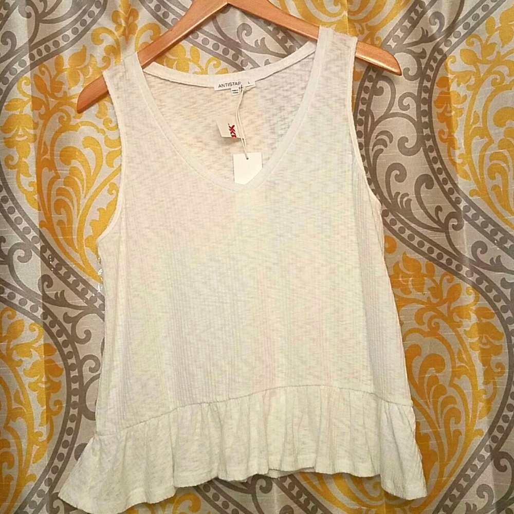 Antistar Peplum Sleeveless Blouse, Large